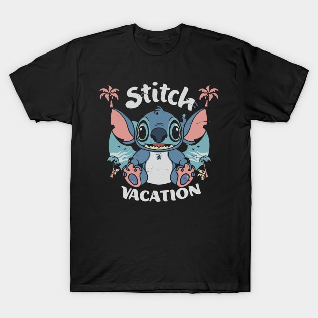 Stitch on vacation T-Shirt by InspiredByTheMagic